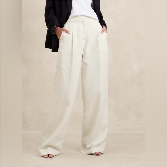 BANANA REPUBLIC TENCEL-LINEN BLEND
WIDE-LEG PANT NWT SIZE 10 - Picture 1 of 9